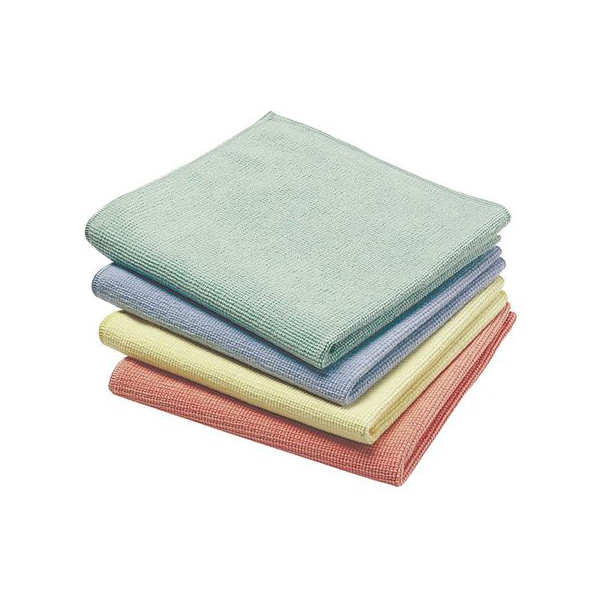 LAVETTE MICROFIBRE BOUCLEE 38X38 ROUGE x5