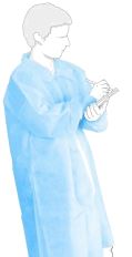 BLOUSE PP BLEUE ELASTIQUEE VELCRO SANS POCHE TXXL X100