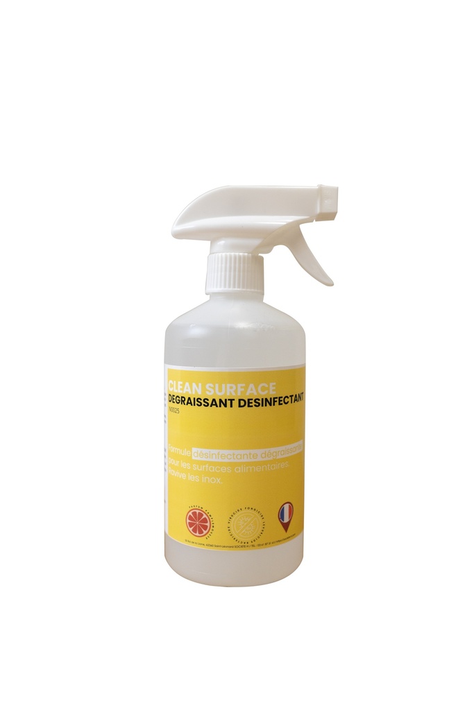 DEGRAISSANT DESINFECTANT CLEAN SURFACE 500ML